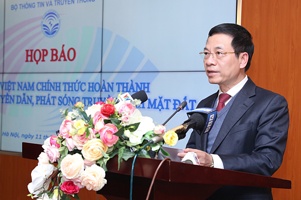 Toàn văn phát biểu của Bộ trưởng Nguyễn Mạnh Hùng tại họp báo công bố Việt Nam chính thức ngừng phát sóng truyền hình tương tự, hoàn thành số hóa truyền hình mặt đất