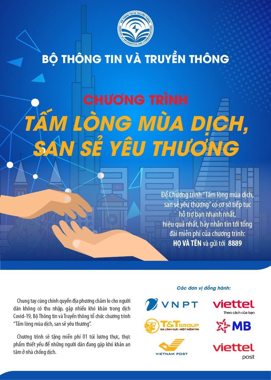 Bộ TT&TT "san sẻ yêu thương" với giá trị 160 tỷ đồng tới người dân Thành phố Hồ Chí Minh